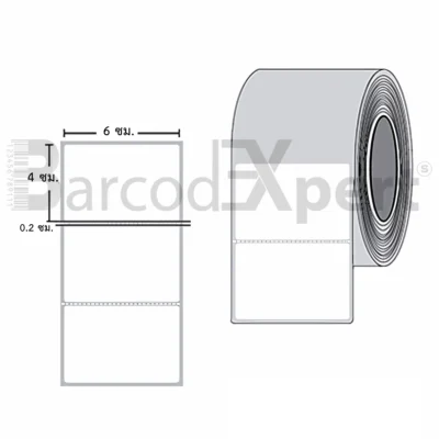 สติ๊กเกอร์ไดเร็คเทอร์มอลล์ ขนาด 6.0 x 4.0 ซม.