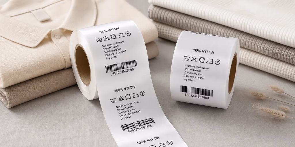 care label ผ้าไนล่อน 