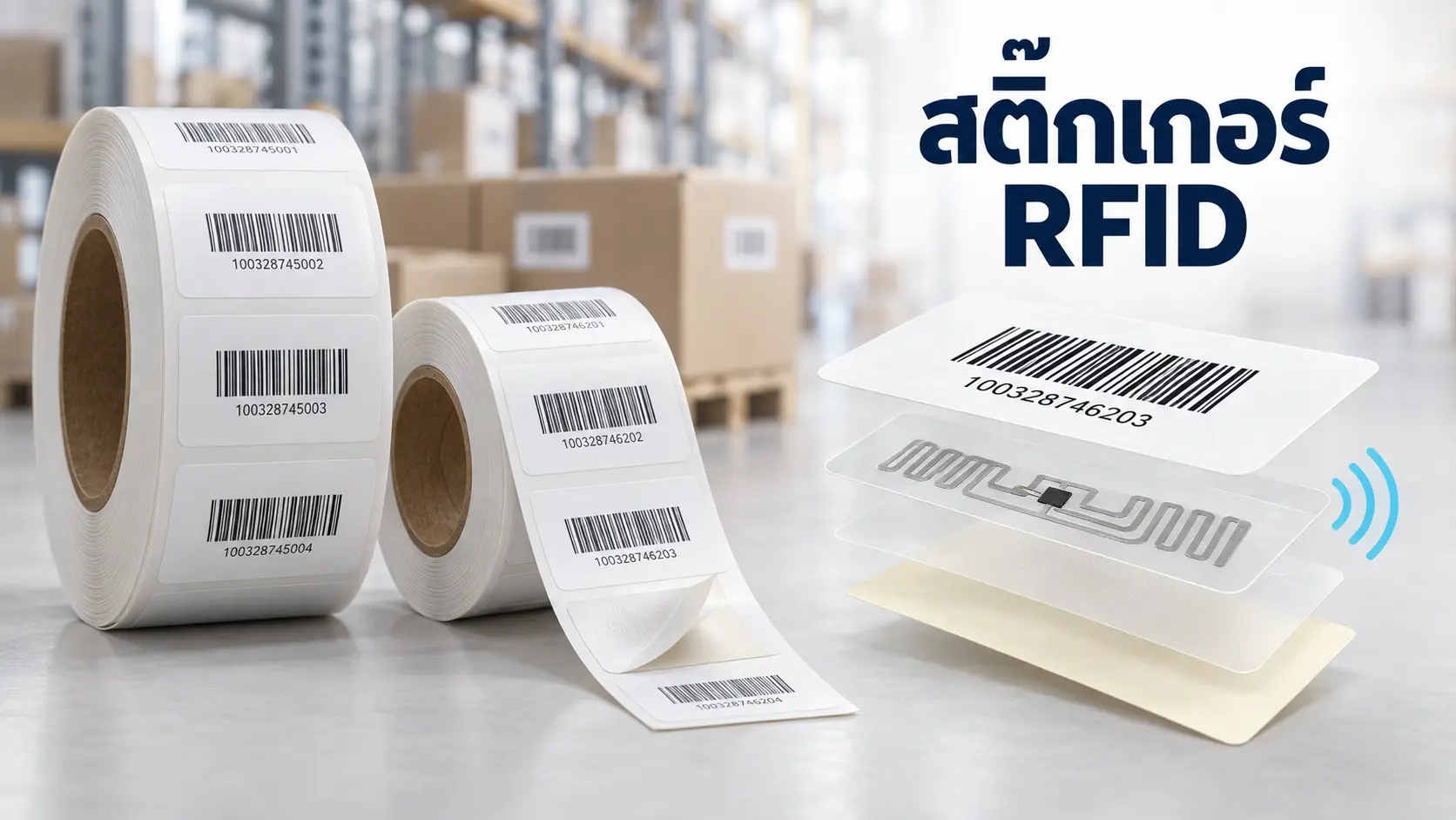สติ๊กเกอร์ RFID (RFID Sticker) ฉลากฝังชิปสำหรับติดสินค้าและทรัพย์สิน