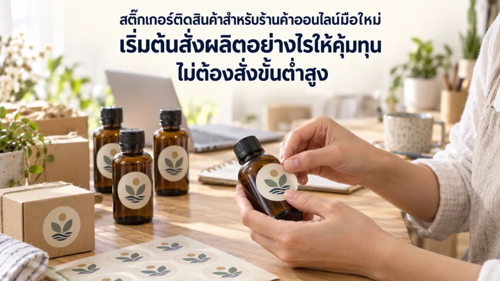 สติ๊กเกอร์ติดสินค้าสำหรับร้านค้าออนไลน์มือใหม่ เริ่มต้นสั่งผลิตอย่างไรให้คุ้มทุน ไม่ต้องสั่งขั้นต่ำสูง